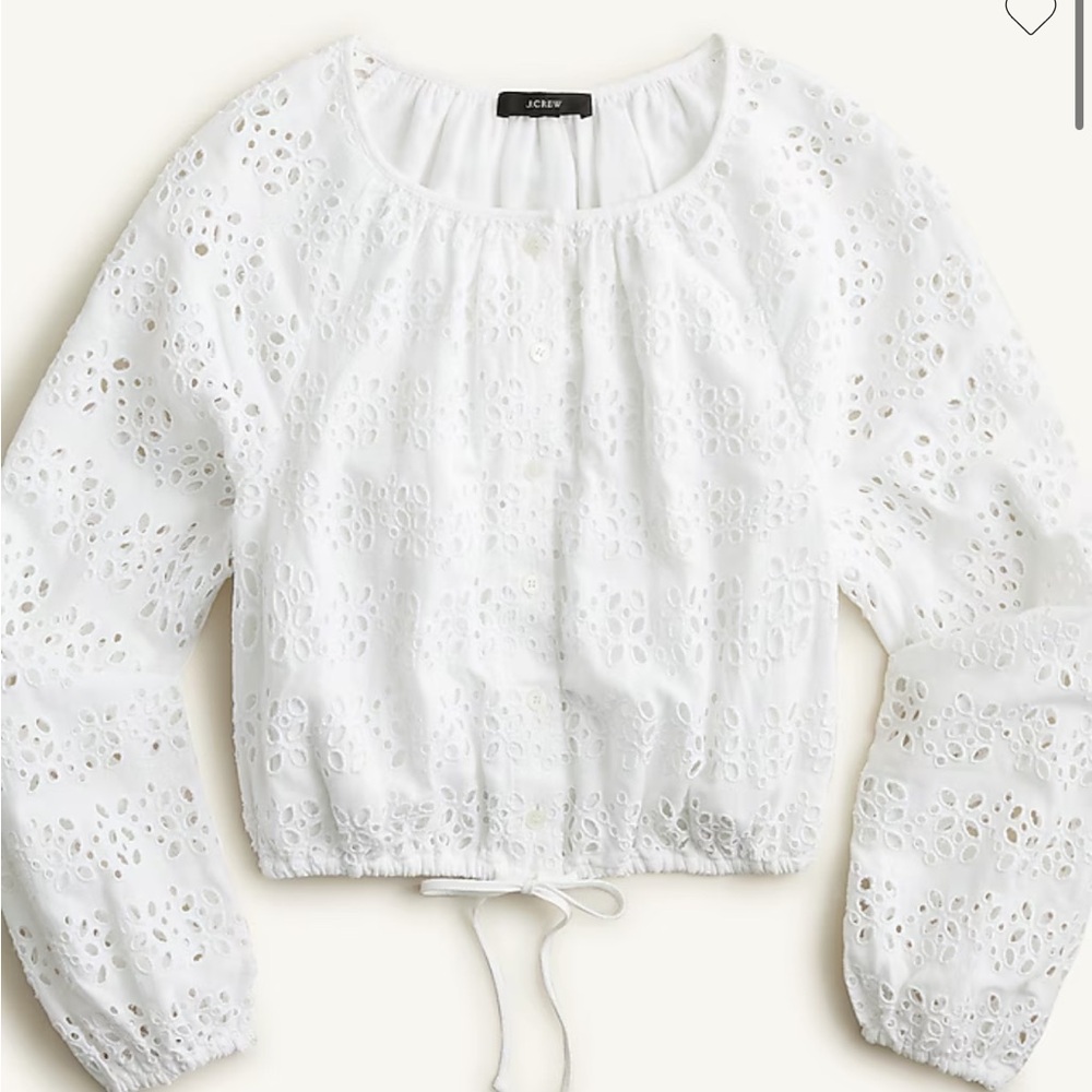 NWT JCrew Eyelit Cropped Top